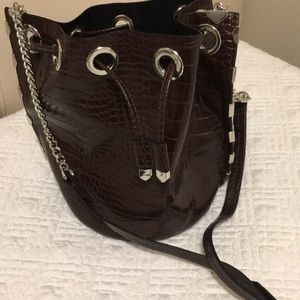 ⭐️Zara⭐️brand new lizard dark brown Crossbody👩‍⚖️
